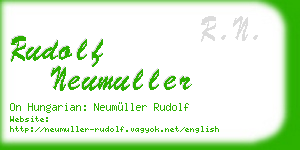 rudolf neumuller business card